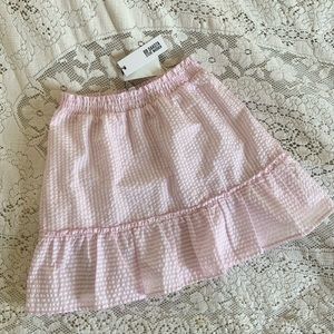 BB Dakota Pink and white gingham/plaid skirt NWT